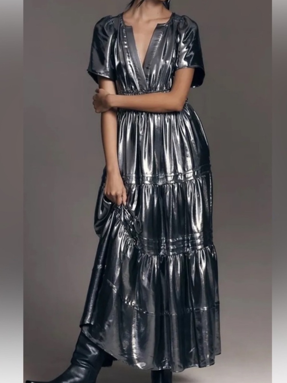 Anthropologie Emerson Metallic Maxi Dress - Picture 2 of 6